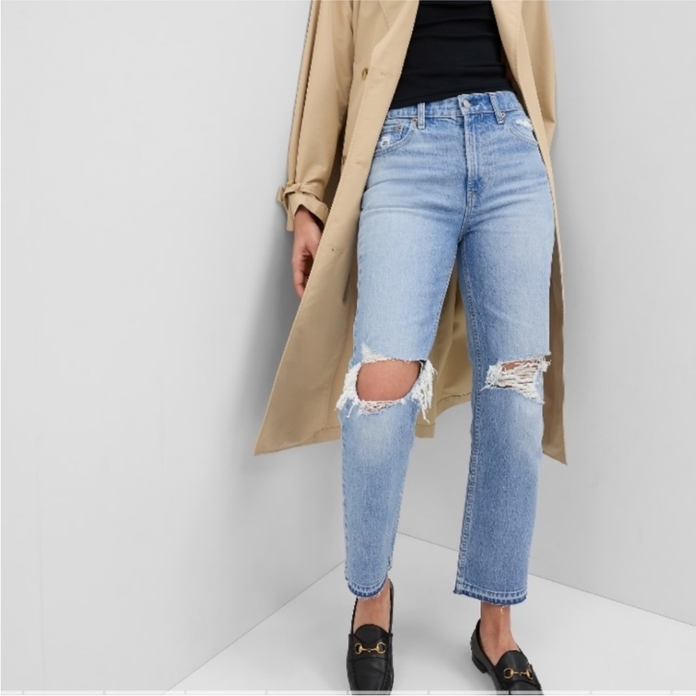 NWT GAP High Rise Cheeky Straight Jeans - Picture 2 of 6